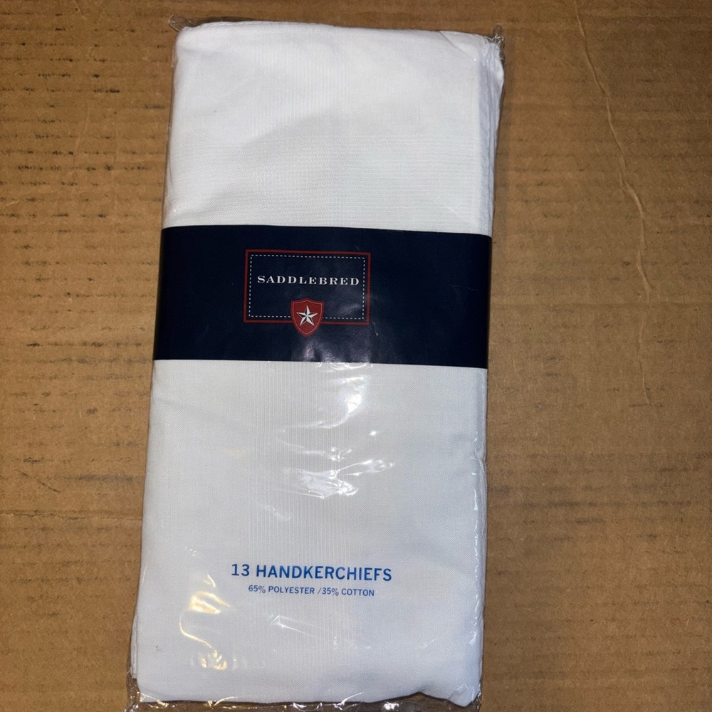 Saddlebred White Handkerchiefs Set of 13